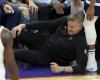 An NBA coach injured during the game needed surgery