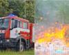An unusual sight in Vilnius: burning garbage on the road (added)