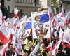 Tens of thousands of Polish farmers protested against EU agricultural policy